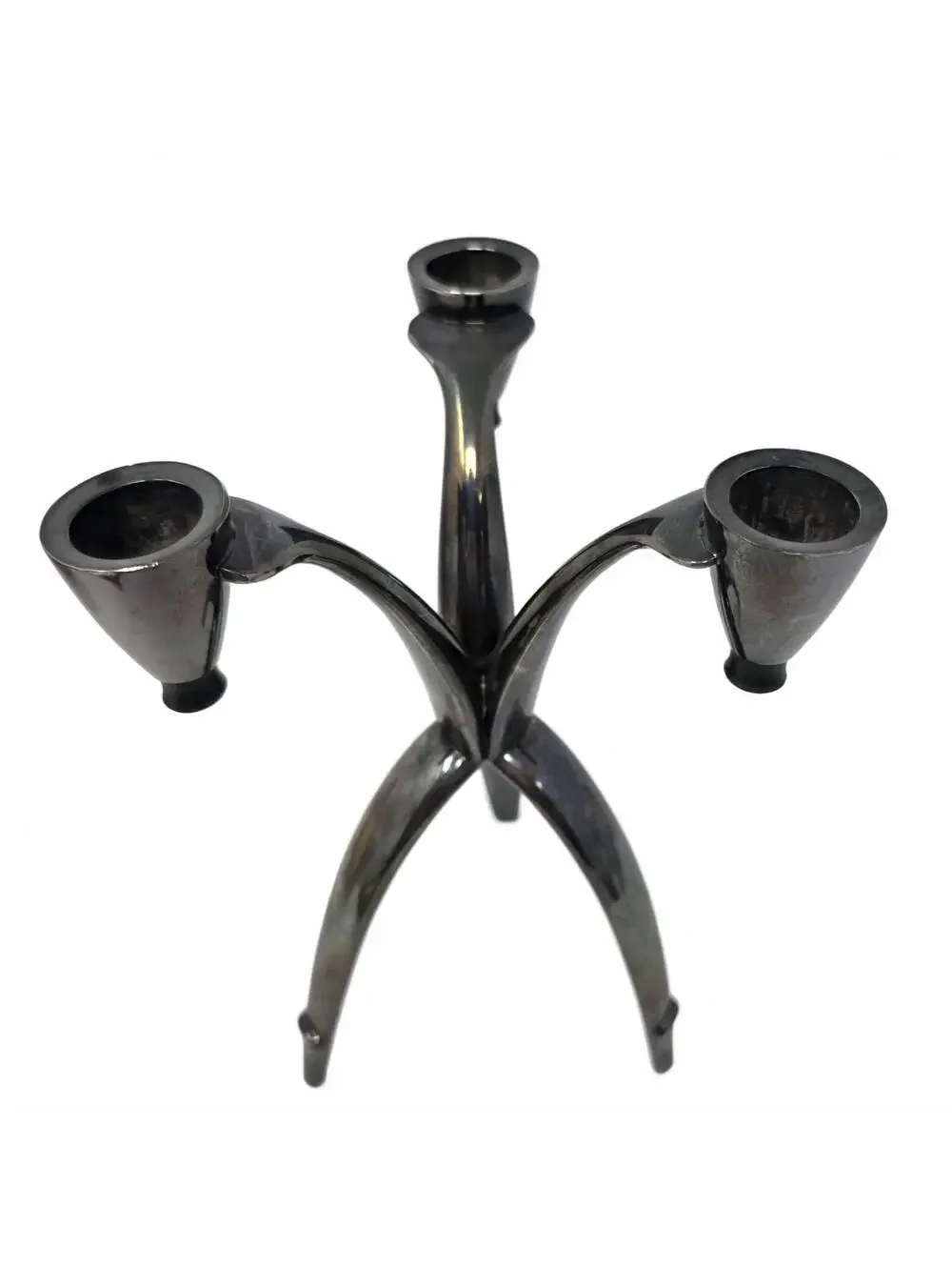 Oneida Heirloom Silverplate 3-Candle Tripod Candelabra Mid Century